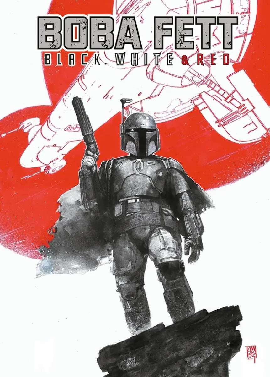 STAR WARS : BOBA FETT BLACK WHITE & RED