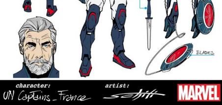 Changement de costume pour Captain France dans Captain America